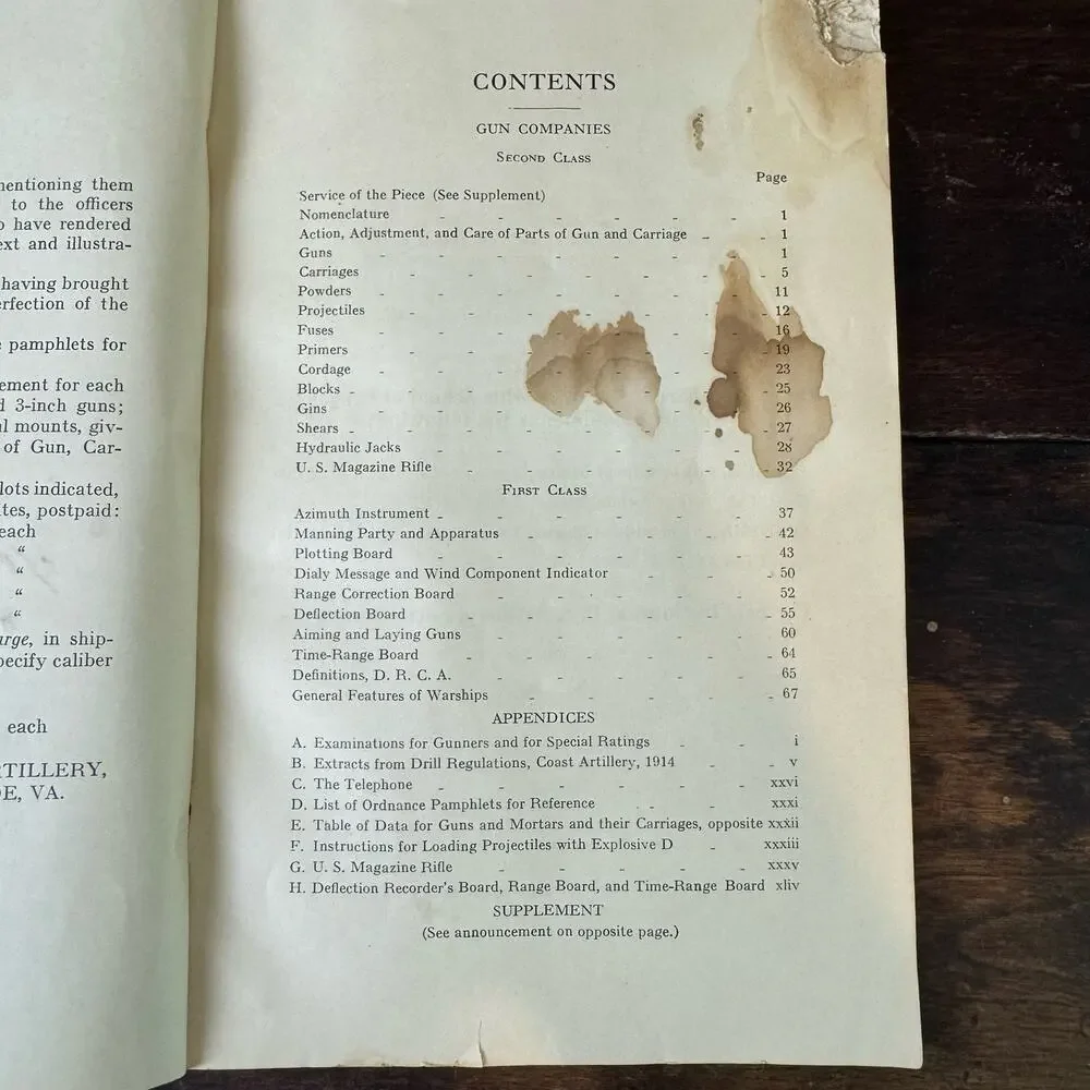 1917-1918 WWI Gunner's Instruction‎ Manual 14 Edition Gun Companies Book